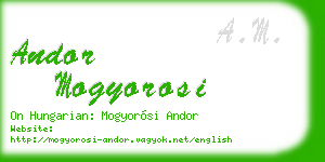 andor mogyorosi business card